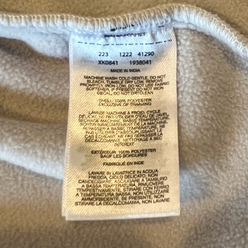 Columbia Full Zip Fleece Jacket, Cream/Gray, Size XXL - Picture 8 of 8